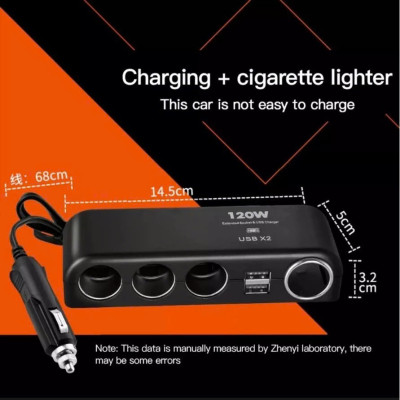 Bộ Chia Tẩu Sạc Ô Tô 4 Cổng USB Kép Loại Tốt: Công Suất 120W và Lõi Đồng Chịu Nhiệt