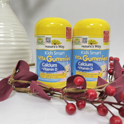 Canxi + Vitamin D cho trẻ 2-11 tuổi Gummies Calcium Vitamin D Nature