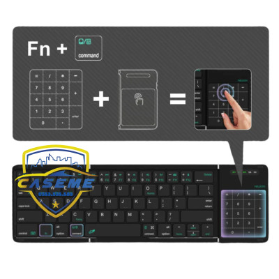 Bàn Phím Bluetooth Gập Gọn Nillkin Cube Chính Hãng – Tích Hợp Touchpad, Bọc Da Cao Cấp, Dùng Cho Smartphone, iPad, Laptop - Hàng Chính Hãng