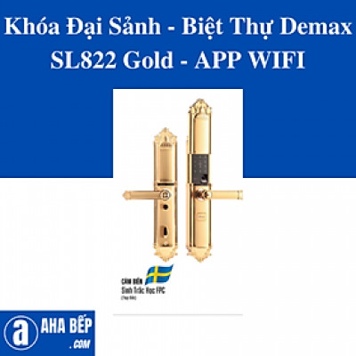 KHÓA ĐẠI SẢNH - BIỆT THỰ DEMAX SL822 GOLD - APP WIFI - HÀNG CHÍNH HÃNG