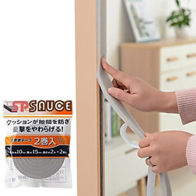 Bộ 2 Miếng Mút Dán Khe Cửa Đa Năng Cách Âm, Chắn Gió, Bụi Bẩn Cao Cấp - Hàng Nhập Khẩu