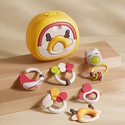 Đồ chơi xúc xắc gặm nướu nhiều món cho bé sơ sinh Royalcare, nhựa cao cấp tiệt trùng, an toàn cho bé