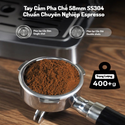 Máy pha cà phê Espresso chuyên nghiệp thương hiệu HiBREW H10A , áp suất 20bar , công suất 1350W - Hàng Chính Hãng