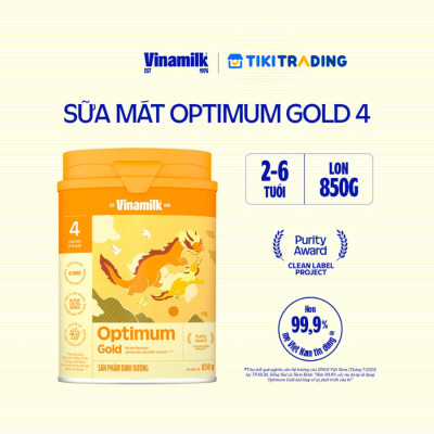Sữa bột Vinamilk Optimum Gold Step 4 Hộp Thiếc 850g