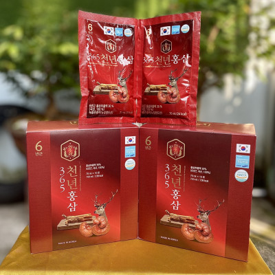 Nước hồng sâm nhung hươu linh chi hộp 70ml * 20 gói - Sức khỏe từ thiên nhiên