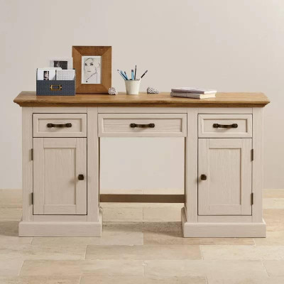 Bàn Làm Việc Seychelles Gỗ Sồi Ibie OTDSEYO - Trắng (140 x 60 cm)