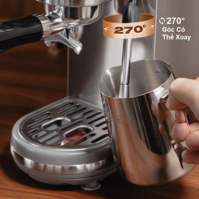 Máy pha cà phê bán tự động Espresso, Cappuccino, Latte thương hiệu Mỹ cao cấp HiBREW H10B - Hàng Nhập Khẩu