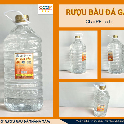 Đặc Sản Bình Định - Rượu Bàu Đá Thành Tâm Chai Pet 5 Lit - OCOP 3 Sao