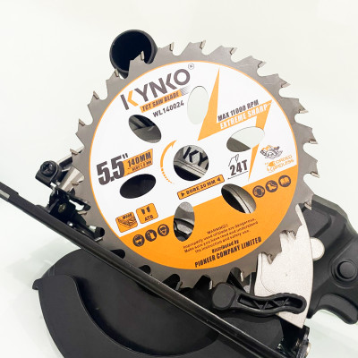 Lưỡi cưa gỗ siêu mỏng cho máy pin 24 răng đường kính Ø 140mm KYNKO WL140024