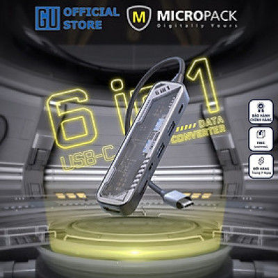Hub Chuyển Đổi MicroPack EXPAND MDC-N6T 6 In 1 Kết Nối Type-C Thiết Kế Lộ Bo Mạch Bên Trong Nhìn Hiện Đại Phong Cách Hàng Chính Hãng