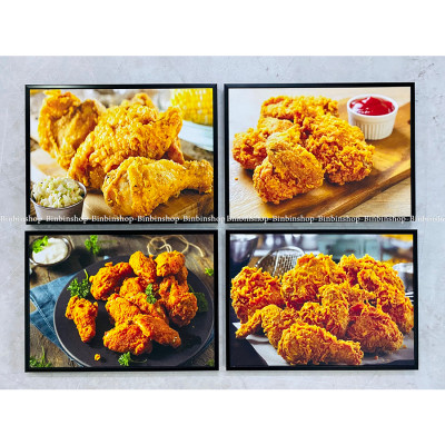 Tranh treo tường trang trí decor quán gà rán đồ ăn vặt 5 tặng kèm đinh 3 chân