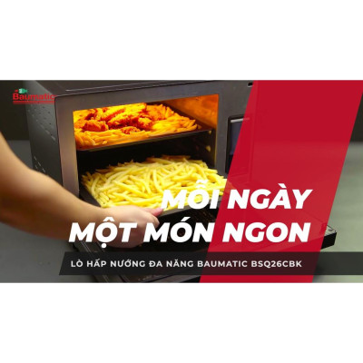 Lò nướng hấp 10 chức năng Baumatic BSQ26CBK - Thương hiệu của Anh "Hàng nhập khẩu"