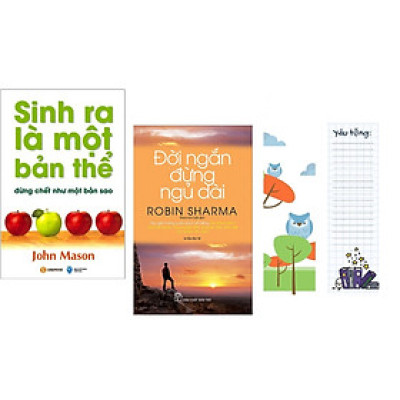 Combo 2 cuốn sách kĩ năng sống:  Sinh Ra Là Một Bản Thể Đừng Chết Như Một Bản Sao + Đời Ngắn Đừng Ngủ Dài ( Tặng kèm Bookmark Happy Life)