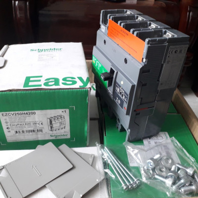 | CHÍNH HÃNG | Cầu dao EZCV250H4200 Schneider bảo vệ dòng rò 4P 200A - Icu 36kA, có chỉnh dòng rò