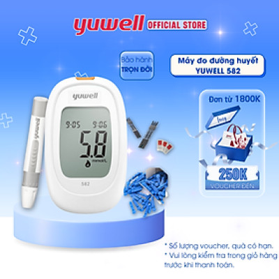 Máy Đo Đường Huyết Thế Hệ Mới Yuwell Accusure 582 - Kết Quả Chính Xác - Bảo Hành Trọn Đời