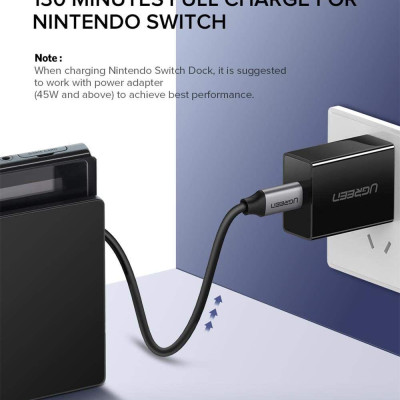 Ugreen UG60183US161TK 1M Usb 3.1 60W màu xám Vỏ nhôm Mạ niken cáp 2 đầu Type C - HÀNG CHÍNH HÃNG