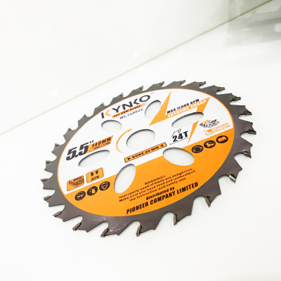 Lưỡi cưa gỗ siêu mỏng cho máy pin 24 răng đường kính Ø 140mm KYNKO WL140024