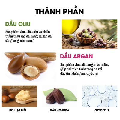 Sữa Tắm Dưỡng Sáng Mịn Da Sạch Sâu Deve Olive & Argan Body Soap (130 G)