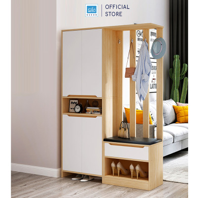 Tủ Gỗ Để Giày Kết Hợp Vách Ngăn Phòng Khách Hiện Đại SIB Decor KG26