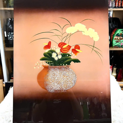 Tranh sơn mài - HOA SEN, HOA HỒNG,....cao cấp size 40x60 cm thích hợp để trang trí, làm quà tặng,...