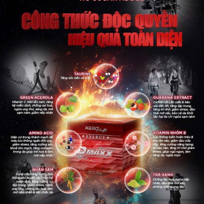 DMAXX thức uống bổ sung vitamin năng lượng không đường DAMODE 45 gói màu đỏ mỗi gói 2,2gr