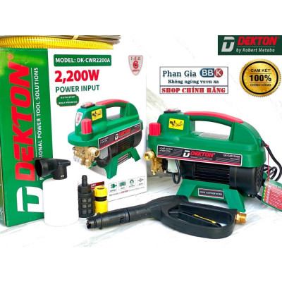 Máy Xịt Rửa Xe Mini Dekton DK-CWR2200A - Công Suất 2200W - Motor 100% Dây Đồng - Bảo Hành 12 Tháng