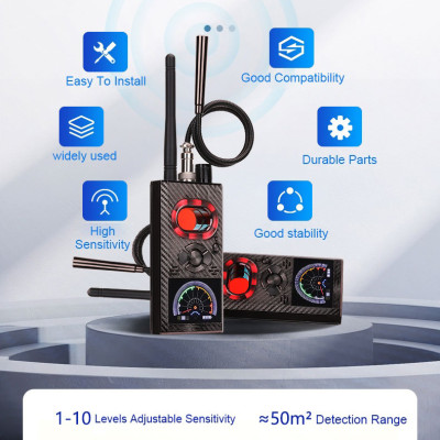 ROGTZ - Máy Dò Phát Hiện Camera, GPS, Máy Ghi Âm K99 Phát hiện đa dạng Camera GPS Máy Ghi Âm Sóng Tín Hiệu 5 Chế Độ Linh Hoạt Phạm Vi Dò Rộng 0,1-10m Chống Nghe Trộm Đèn Hồng Ngoại Nhỏ Gọn Tiện Lợi Bảo Mật Toàn Diện An Toàn Tuyệt Đối - Hàng Chính Hãng