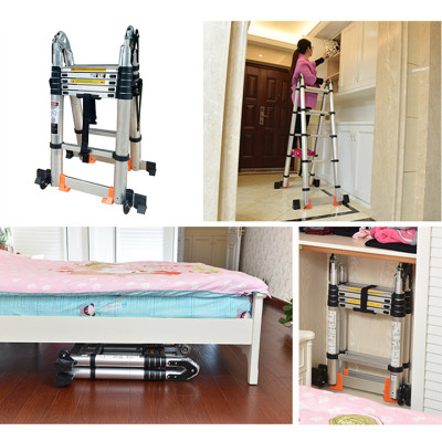 Thang Nhôm Rút Đa Năng Có Bánh Xe - 6.4 Mét