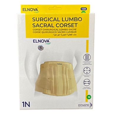 Đai lưng Cố Định Thắt Lưng Cột Sống | Đai thoát vị đĩa đệm Elnova (Màu Kem)