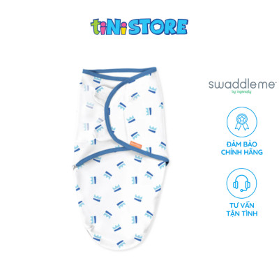 Set 2 Chăn Quấn Bé Màu Xanh/ Trắng Hình Vương Miện SwaddleMe 59786DSV
