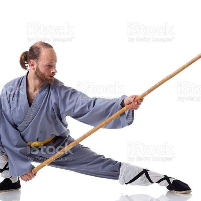 Gậy Wushu Có Da - Gỗ Bạch Lạp - Dành cho Trẻ Em ( Gậy Đầu To Đầu Nhỏ)