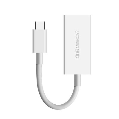 Ugreen UG40372MM130TK 15CM màu Trắng Bộ chuyển đổi TYPE C sang DISPLAYPORT vỏ bọc nhựa ABS - HÀNG CHÍNH HÃNG