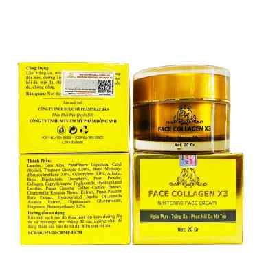 Kem Face Collagen X3 dưỡng Trắng da - Ngừa mụn - Nám