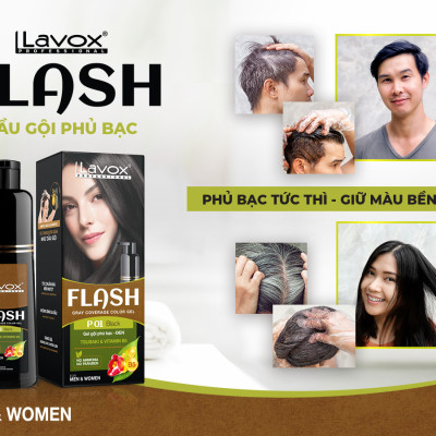 GEL GỘI PHỦ BẠC FLASH 200ML ( P02 - NÂU ĐEN)