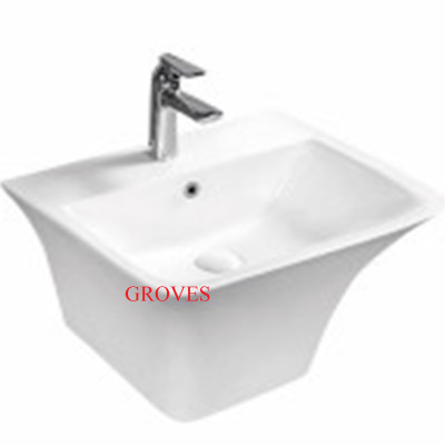 CHẬU LAVABO LIỀN CHÂN VÁT VUÔNG GROVES GRVL 2804