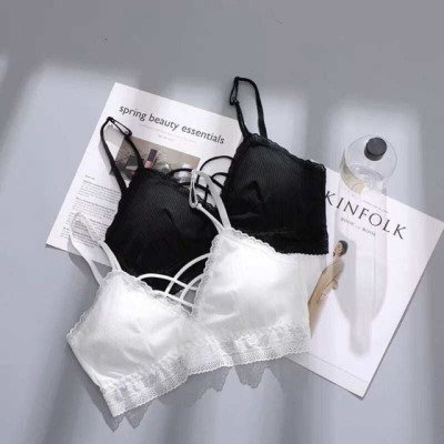 Áo Lót Nữ – Bra Thun Lạnh Tăm Dây Chéo Ngực, Cài Sau 3 Móc 8801