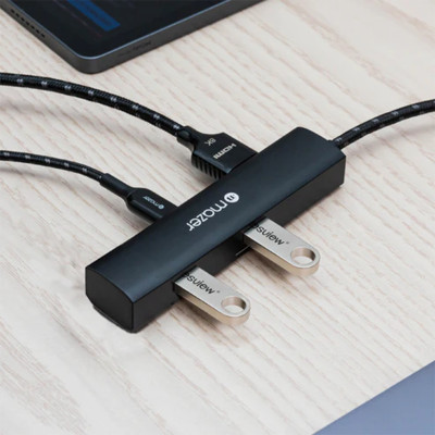 Bộ chuyển đổi Mazer 5 in 1 (1 USB-C, 1 HDMI (4K/60Hz), 1 USB-C (10Gbps), 2 USB-A) InfiniteLINK MULTI6150 - Hàng Chính Hãng