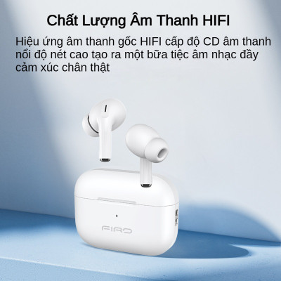 Tai Nghe Bluetooth FIRO Fi5 Pro2 - Tai Nghe Không Dây FIRO Công Nghệ Bluetooth V5.3 - Kháng Nước IPX5 - Điều Khiển Cảm Ứng Thông Minh - Âm Bass Cực Hay - Chống Ồn Cực Tốt - Tai Nghe FIRO Fi5 Pro2 Tương Thích Với Tất Cả Dòng Máy - Hàng Chính Hãng