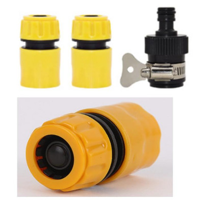 Bộ Dây và Vòi Phun Xịt Nước Rửa Xe,Tưới Cây Tăng Áp Lực Nước  319498 (dây vàng-cút nối đen)