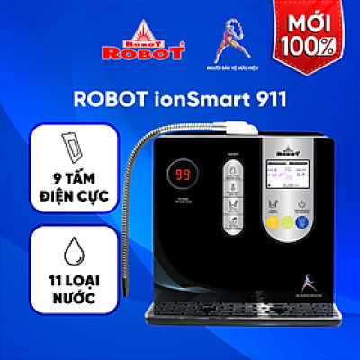 Máy Lọc Nước Điện Giải Nóng Thông Minh ROBOT IonSmart 911 Nóng Thông Minh Tạo 11 Loại Nước Điện Giải - Hàng Chính Hãng