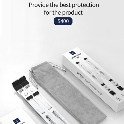 Đế Nhôm Tản Nhiệt Dành Cho Macbook, Laptop WIWU Có Thể Gấp Gọn Và Điều Chỉnh 6 Nấc Độ Cao - Hàng Chính Hãng