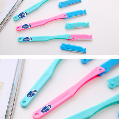 Set 3 Dao Cạo Lông Mày + Tặng Kèm 3 Bộ Đầu Dao Thay Thế - Màu Ngẫu Nhiên Milliken NL-3115