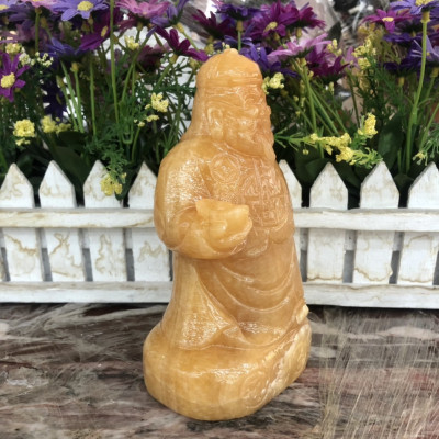 Tượng ông Quản Gia đá ngọc hoàng long - Cao 15 cm