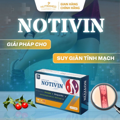 Viên uống Notivin hỗ trợ suy giãn tĩnh mạch mãn tính (30 viên) - Nutramed