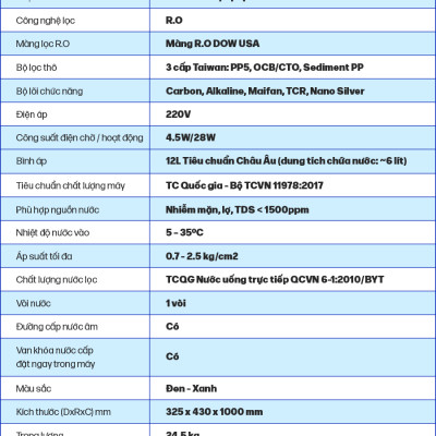 MÁY LỌC NƯỚC ROBOT LỌC NƯỚC LỢ - NHIỄM MẶN RL-9GN - Hàng Chính Hãng