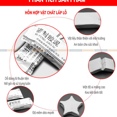 Keo Đất Sét Xi Măng Trắng 160g Chống Thấm Bịt Lỗ Điều Hoà Cách Nhiệt Vá Trám Nứt Tường Nhà Hiệu Quả