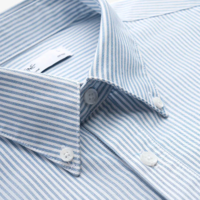 Áo sơ mi tay dài nam oxford kẻ sọc nhỏ. Form Fitted - RT 10S25SHL022 | ROUTINE CÀ MAU