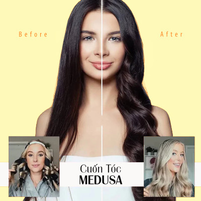 Lô Cuốn Tóc Không Nhiệt MEDUSA Chất Liệu Lụa Tô Châu An Toàn Cho Tóc