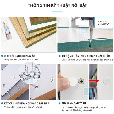 Bàn Học Tập Nhỏ Xinh Thương Hiệu SIB Decor Đơn Giản Mà Đẹp Cho Bé, Học Sinh BLV73