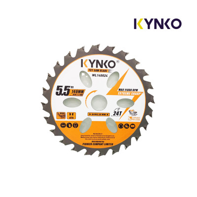 Lưỡi cưa gỗ siêu mỏng cho máy pin 24 răng đường kính Ø 140mm KYNKO WL140024
